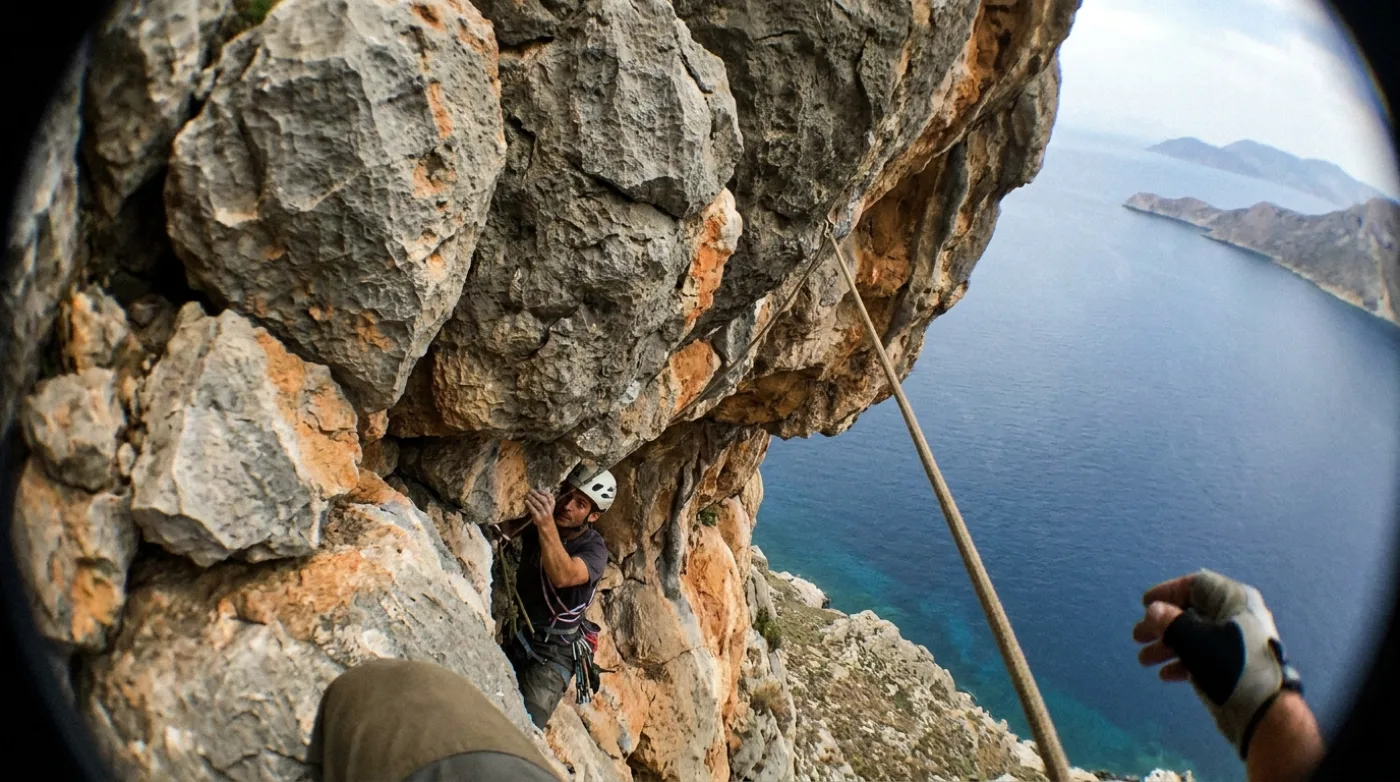 Kalymnos, 40 m of rope